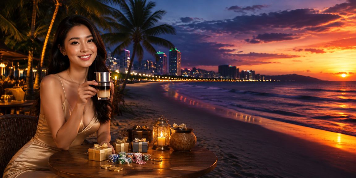 Người dùng tại Đà Nẵng thư giãn với cà phê và trải nghiệm bonus VIP trên nền tảng di động